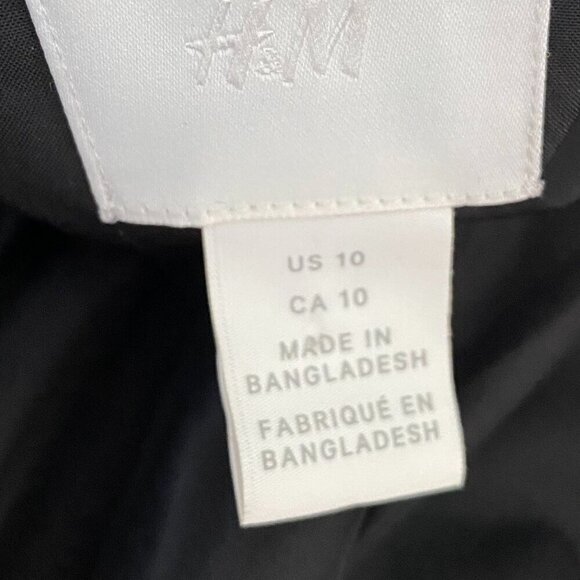 H&M Double Breasted Plaid Tartan Jacket Sz 10 - Picture 8 of 15